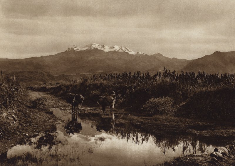 Meksiko: Iztaccihuatl (s/w-kuva) tekijältä Hugo Brehme