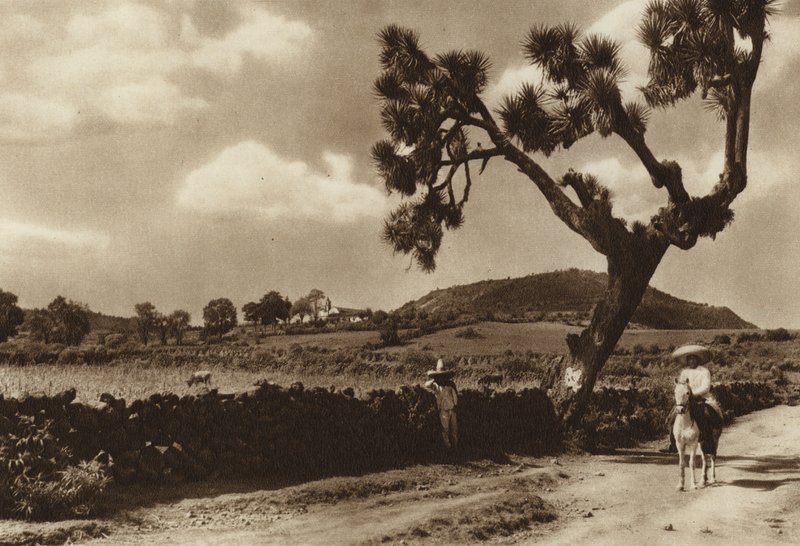 Meksiko: Patzcuaro, El Calvario, Michoacanin osavaltio (s/w-kuva). tekijältä Hugo Brehme