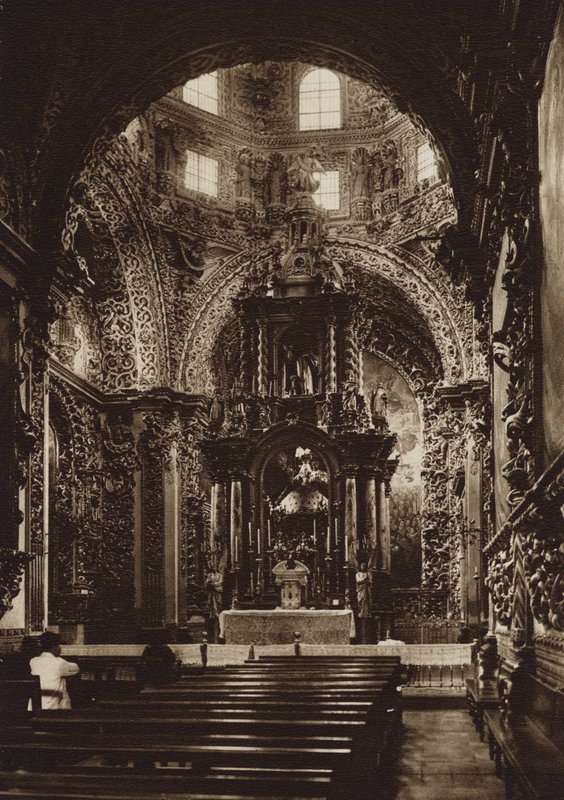 Meksiko: Puebla, San Domingon kirkon kappeli (s/w-kuva). tekijältä Hugo Brehme