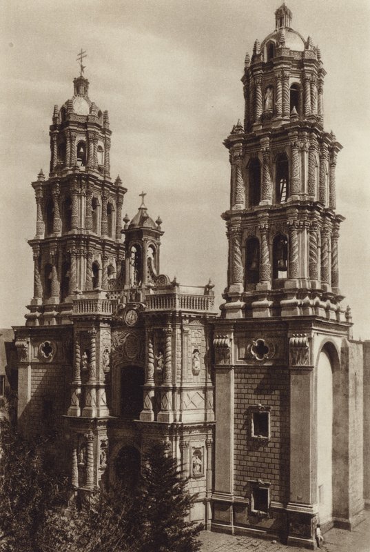 Meksiko: San Luis de Potosi, La Catedral (s/w-kuva) tekijältä Hugo Brehme