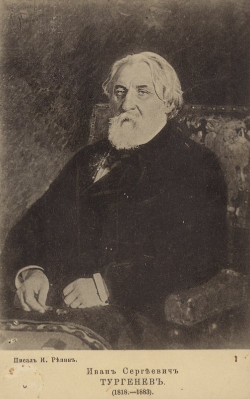 Ivan Turgenev, venäläinen kirjailija, novellikirjailija ja näytelmäkirjailija tekijältä Ilya Efimovich Repin