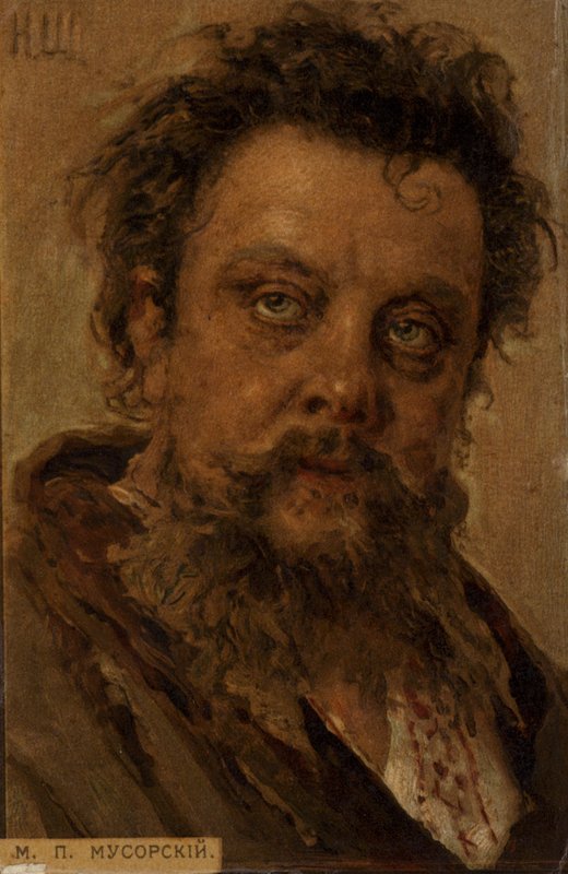 Modest Mussorgski, venäläinen säveltäjä tekijältä Ilya Efimovich Repin