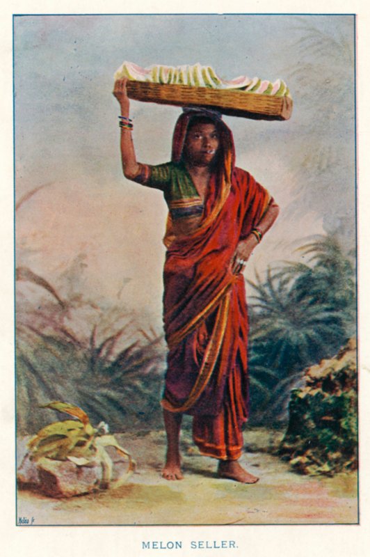 Intiaanit: Melon Seller (värillinen kuva) tekijältä Indian photographer