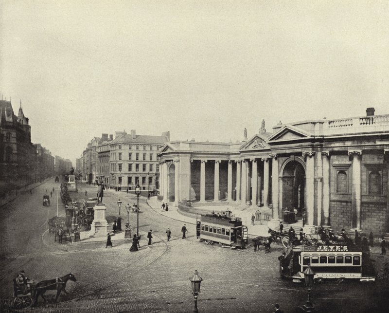 Bank of Ireland, entinen parlamenttitalo, Dublin (m/w kuva) tekijältä Irish Photographer