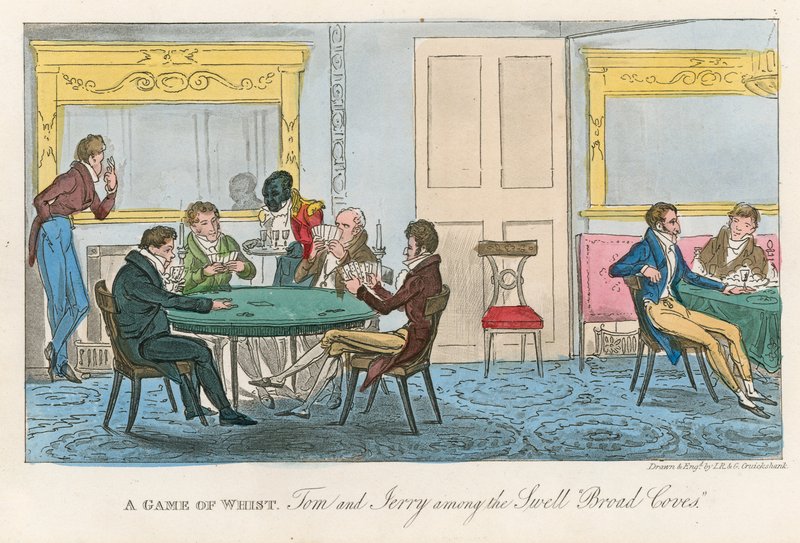 peli vissiin; Tom ja Jerry leveiden poukamien joukossa tekijältä Isaac, Robert and George Cruikshank