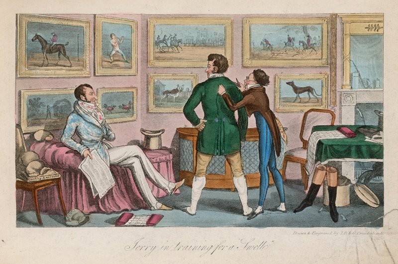 Jerry harjoittelee turvotusta tekijältä Isaac, Robert and George Cruikshank