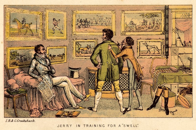 Jerry harjoittelee turvotusta tekijältä Isaac, Robert and George Cruikshank