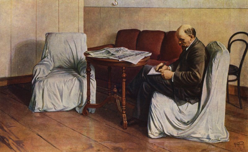 Lenin Smolnyssa (väri litho) tekijältä Isaak Israilevich (after) Brodsky