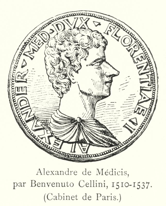 Alexandre de Medicis, Benvenuto Cellini, 1510-1537, Cabinet de Paris tekijältä Italian School
