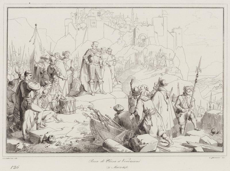 Clissan antautuminen venetsialaisille, 1648 tekijältä Italian School