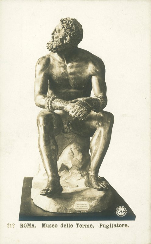 Nyrkkeilijä lepäämässä, Palazzo Massimo alle Terme, Rooma (s/w-kuva) tekijältä Italian Photographer
