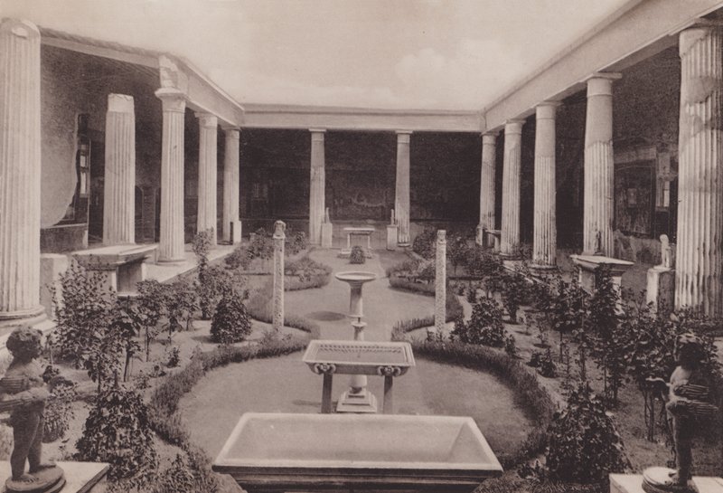 Casa Dei Vettii, Peristilio, Vettii-talo, Peristyle (valkoinen kuva) tekijältä Italian Photographer
