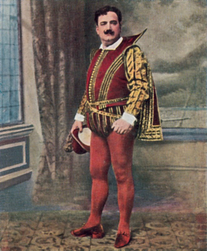 Enrico Caruso, italialainen oopperalaulaja (värillinen kuva) tekijältä Italian Photographer
