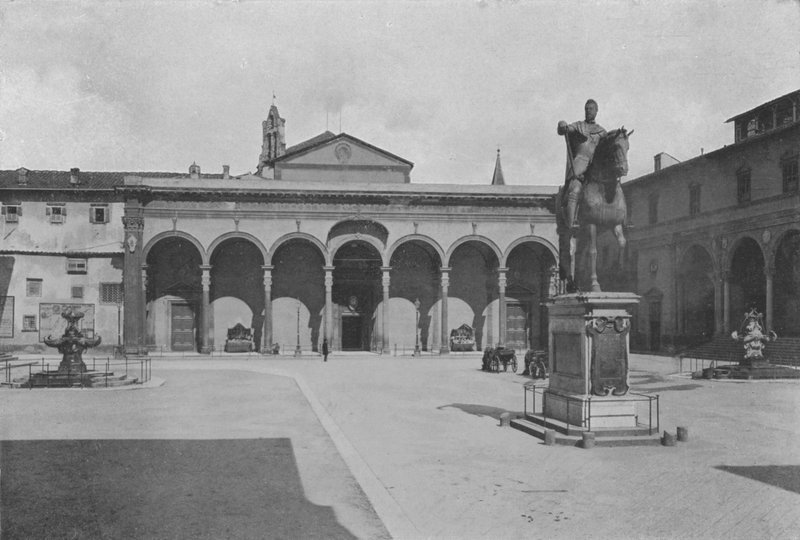 Firenze, SS Annunziatan kirkko (valkoinen kuva) tekijältä Italian Photographer