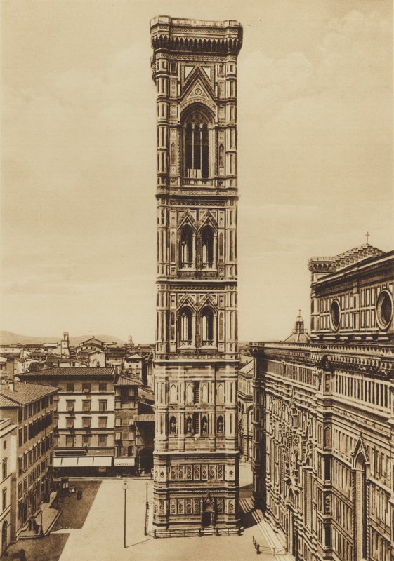 Firenze / Firenze: Katedraali, Campanile, Giotto (valkoinen kuva) tekijältä Italian Photographer