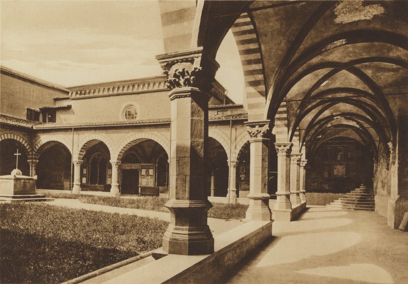 Firenze / Firenze: S Maria Novellan kirkko, Vihreä luostari, Fra Giovanni da Carpi (b / v kuva) tekijältä Italian Photographer