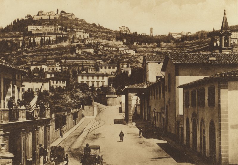 Firenze / Firenze: Firenzen, S Domenicon ja Panorama di Fiesolen ympäristö (valkoinen kuva) tekijältä Italian Photographer