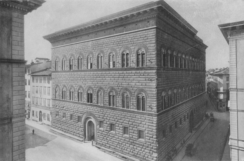 Firenze, Palazzo Strozzi (valkoinen kuva) tekijältä Italian Photographer