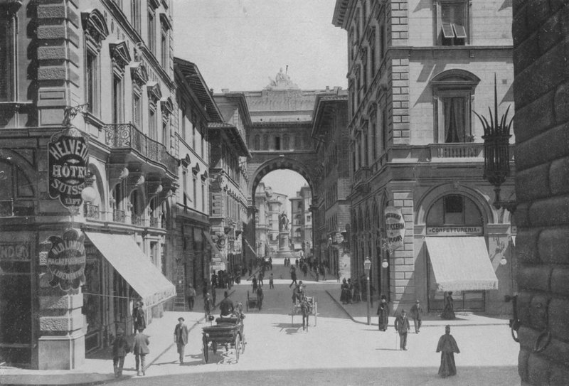 Firenze, Via Strozzi (valkoinen kuva) tekijältä Italian Photographer