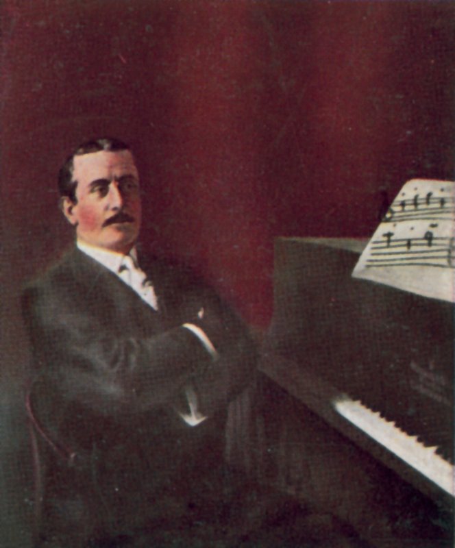 Giacomo Puccini, italialainen säveltäjä (värillinen kuva) tekijältä Italian Photographer