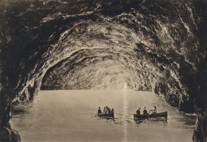 Napoli: Capri, Blue Grotto (b/w kuva) tekijältä Italian Photographer