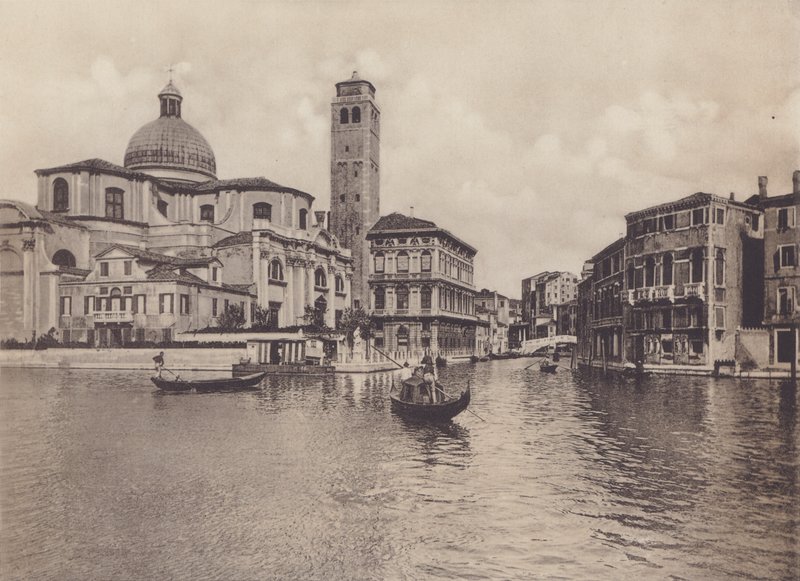 Rio Cannareggio ja Palazzo Labia (valkoinen kuva) tekijältä Italian Photographer