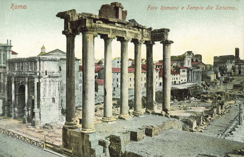 Rooma, Italia, Forum Romanum, Saturnuksen temppeli tekijältä Italian Photographer