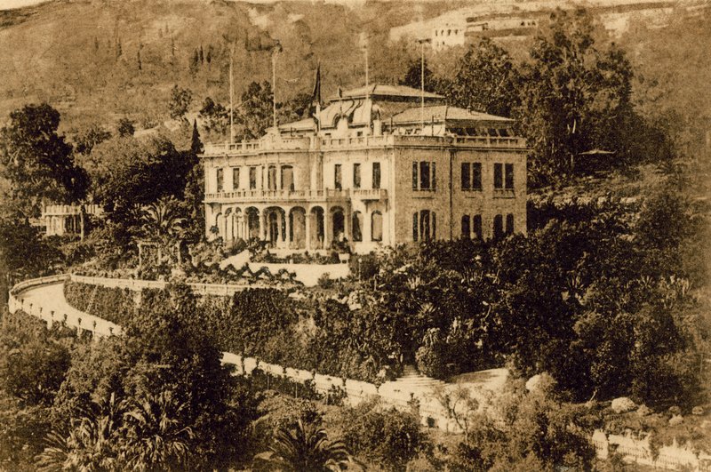Sanremo, Devachanin linna, rauhankonferenssin istuin huhtikuussa 1920 (b / v kuva) tekijältä Italian Photographer