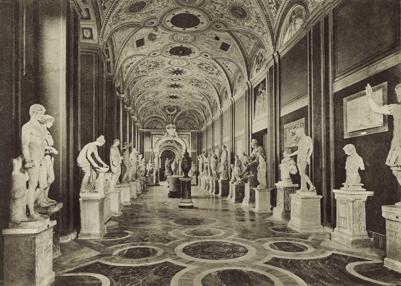 Vatikaanin museo, patsassalin sisätilat tekijältä Italian Photographer