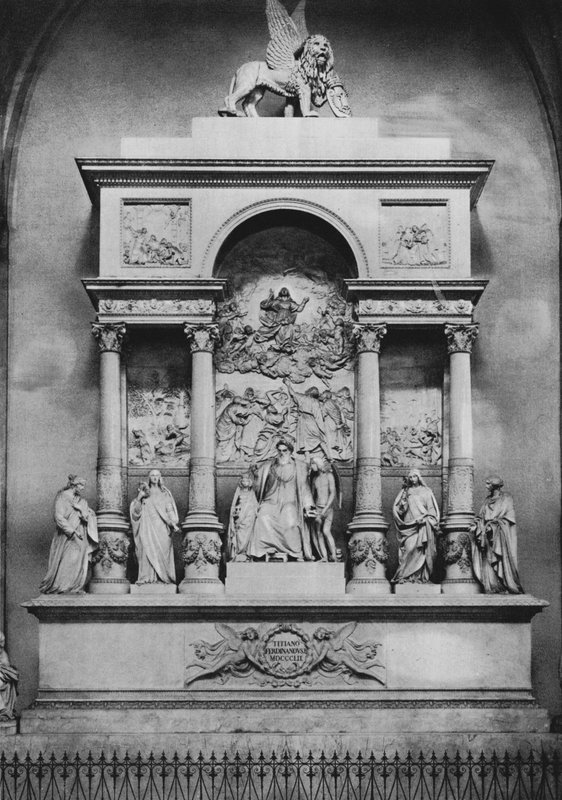 Venetsia, Tiziano Vecellion muistomerkki (valkoinen kuva) tekijältä Italian Photographer