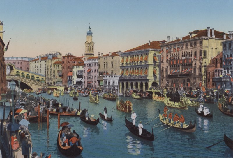 Venetsia, regatat Grand Canalilla (värillinen kuva) tekijältä Italian Photographer