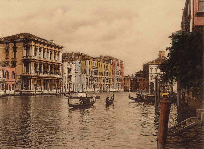 Venezia / Venetsia: Browning (värillinen kuva): Canal Grande e Palazzo Browning (värillinen kuva) tekijältä Italian Photographer