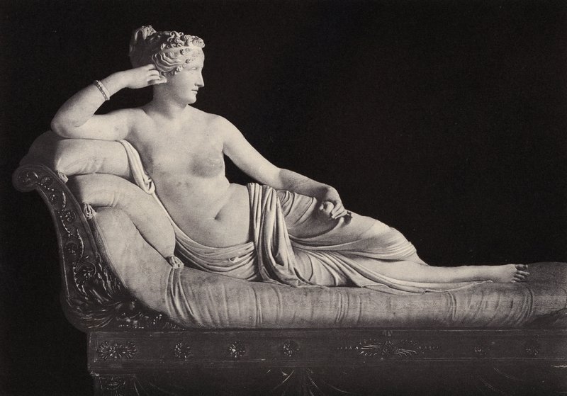 Villa Umberto I, Borghese-museo, Pauline Borghese Napoleon I:n sisar (s/w-kuva). tekijältä Italian Photographer