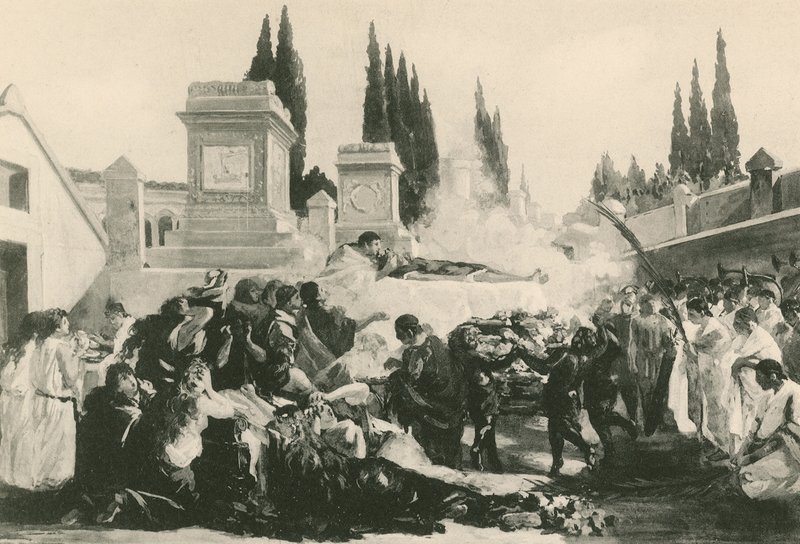 Hautajaiset Ustrinumissa (syväpaino) tekijältä Italian School