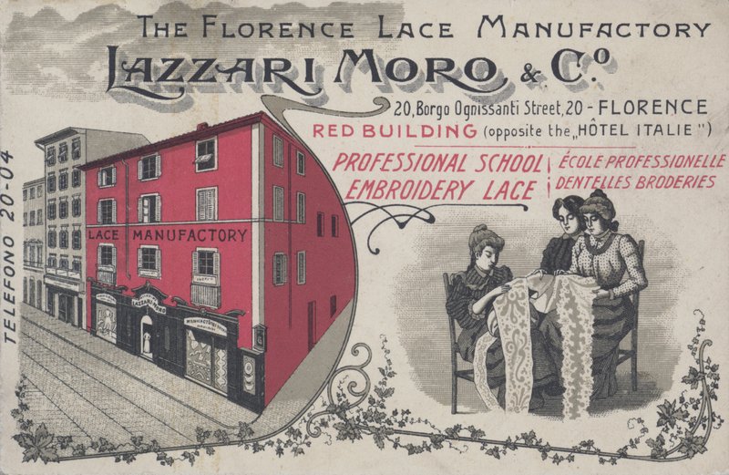 Mainos Lazzari Moro & Co -pitsistä, Firenze; Italia (väri litho) tekijältä Italian School