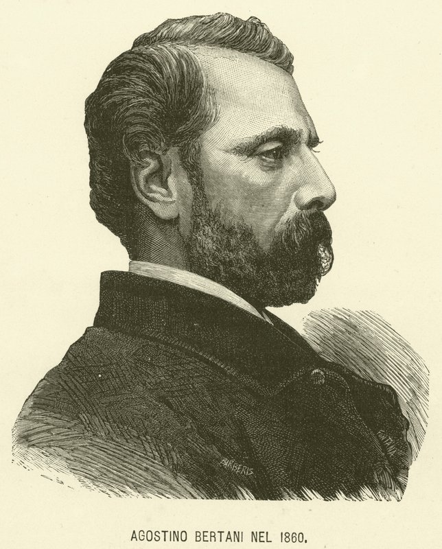 Agostino Bertani vuonna 1860 (kaiverrus) tekijältä Italian School