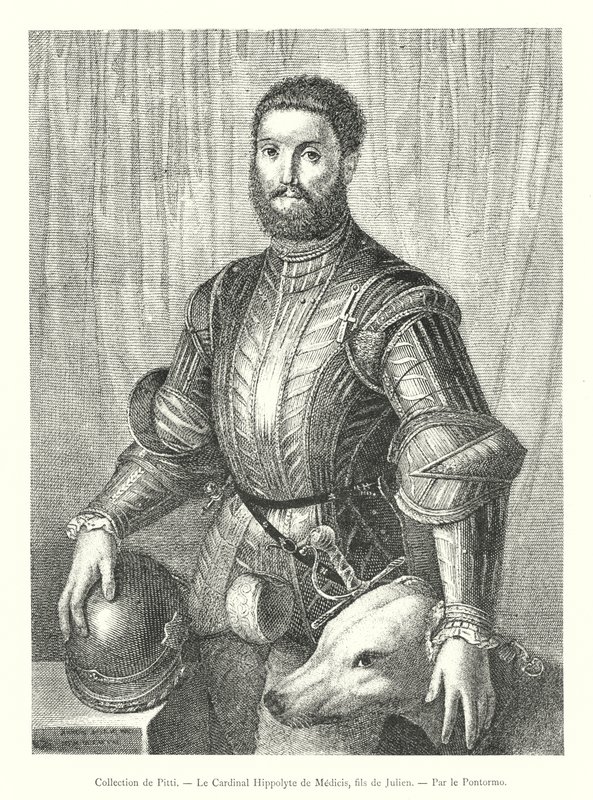 Kokoelma Pitti, kardinaali Hippolyte de Medici, Julienin poika, Pontormo (kaiverrus) tekijältä Italian School