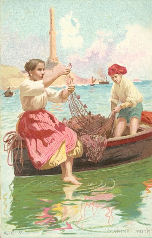 Costume Ligure (kromoliittinen) tekijältä Italian School