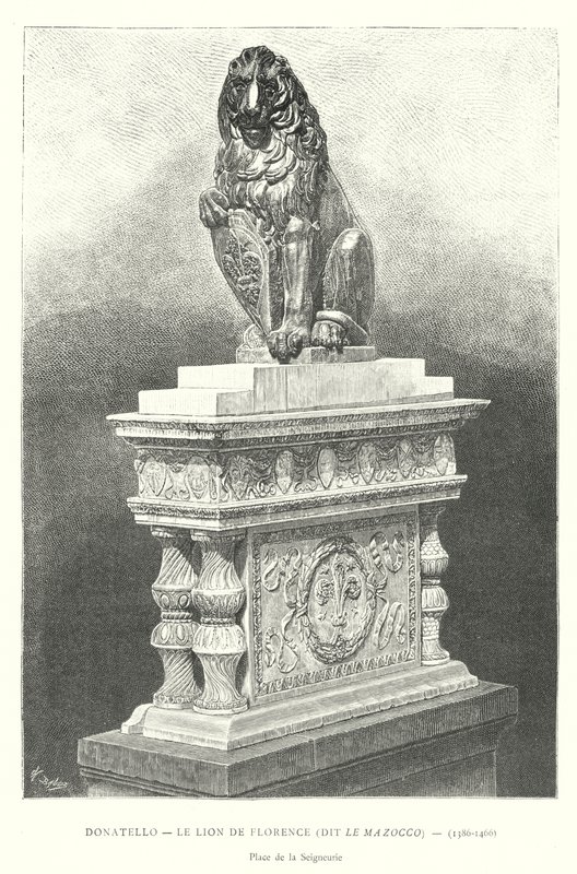 Donatello, Firenzen leijona, joka tunnetaan nimellä Le Mazocco tekijältä Italian School