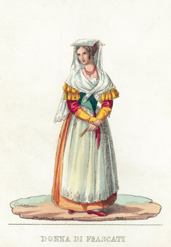 Donna Di Frascati (värillinen kaiverrus) tekijältä Italian School