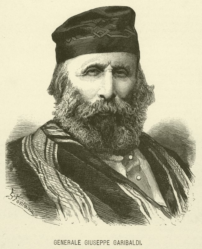 Kenraali Giuseppe Garibaldi (kaiverrus) tekijältä Italian School