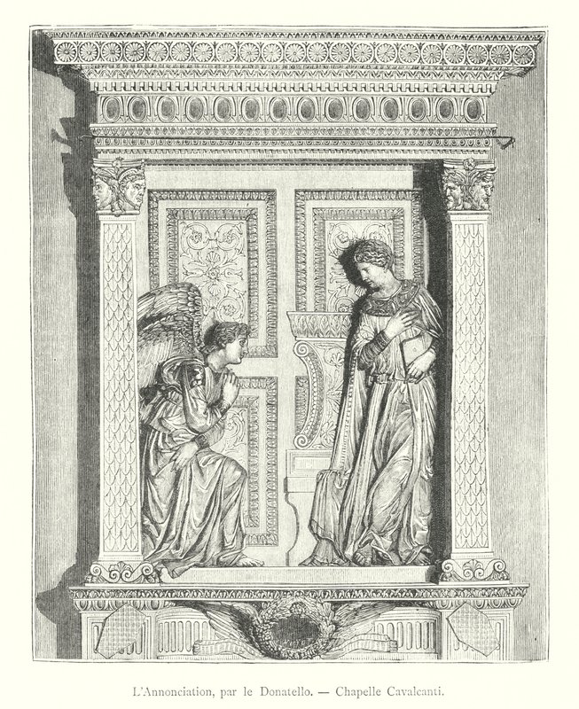 The Annunciation, kirjoittanut Donatello, Cavalcanti Chapel (kaiverrus) tekijältä Italian School