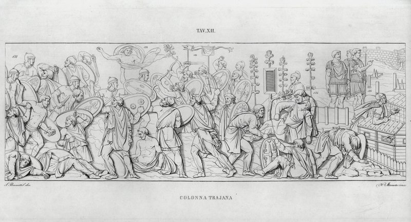 La Colonna Trajana, Trajanuksen pylväs (kaiverrus) tekijältä Italian School