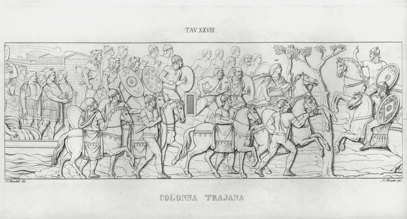 La Colonna Trajana, Trajanuksen pylväs (kaiverrus) tekijältä Italian School