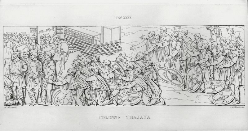 La Colonna Trajana, Trajanuksen pylväs (kaiverrus) tekijältä Italian School
