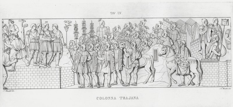 La Colonna Trajana, Trajanuksen pylväs (kaiverrus) tekijältä Italian School