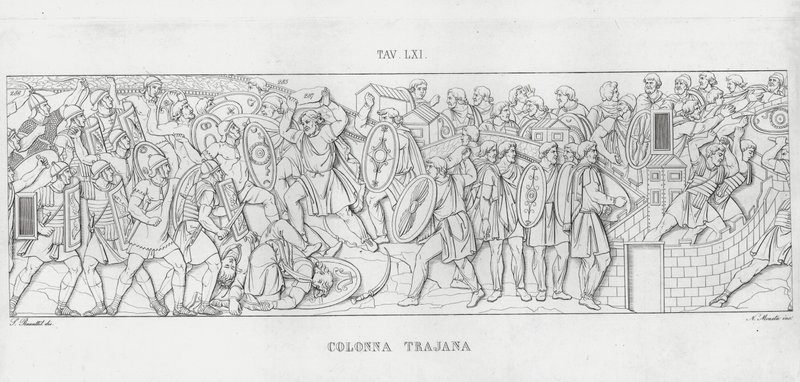 La Colonna Trajana, Trajanuksen pylväs (kaiverrus) tekijältä Italian School