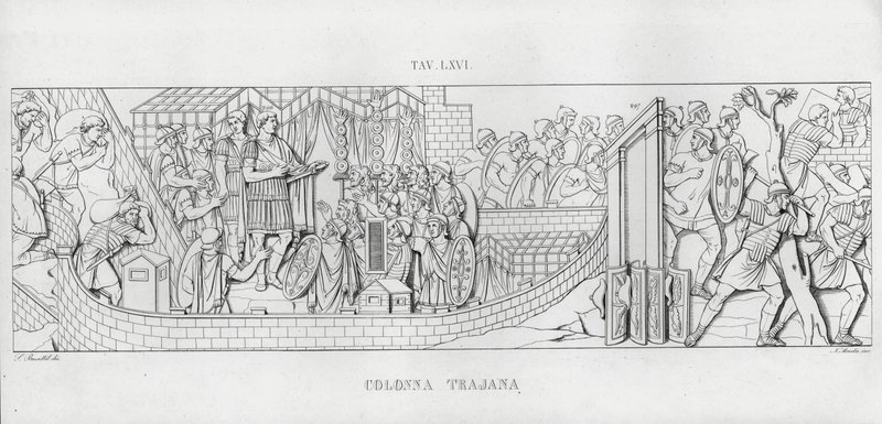 La Colonna Trajana, Trajanuksen pylväs (kaiverrus) tekijältä Italian School