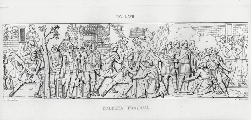 La Colonna Trajana, Trajanuksen pylväs (kaiverrus) tekijältä Italian School