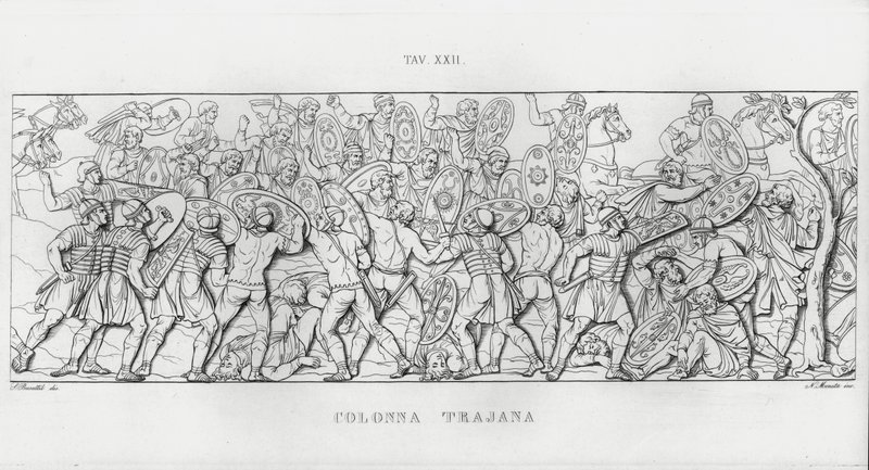 Trajanuksen pylväs, Trajanuksen pylväs (kaiverrus) tekijältä Italian School